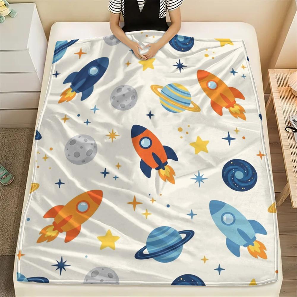 

1Pc Cute Cartoon Print Flannel Blanket, High quality Comfortable for All Seasons, Home Decor, Warmth and Comfort, Perfect for Christmas Gifts W46 80cm x 120cm
