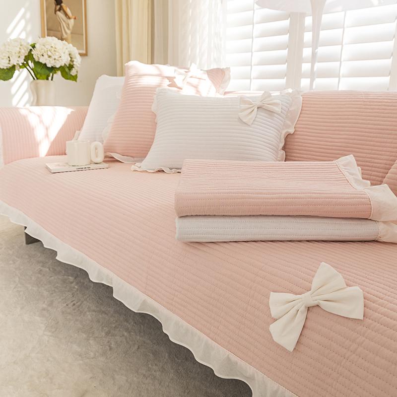 Pastoral Floral Pattern Sofa Cover Non-Slip Cotton Sofa Cushion Four Seasons Universal Sofas Towel Home Decoration Slipcover