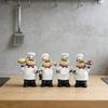 Hand-painted Chef Figurine Hand-painted Cartoon Chef Figurine Kitchen Dining Room Sculpture Fruit Plate Cake Spoon Decoration