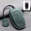 Leather Car Key Case Cover Shell For Hyundai Grand Santa Fe 3 DM I30 IX35 Ix45 Encino KONA Solaris Azera Grandeur Creta 2 Kona