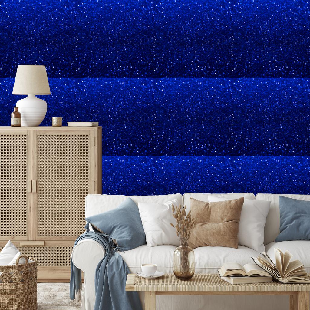 Navy Blue and Glitter Wallpaper for Living Room and Bedroom 50x1000
