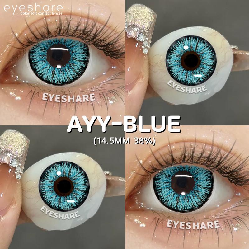 Eyeshare 1 Paar Blaue Cosplay-Kontaktlinsen für Augen Blau Heiße Anime Cosplay Linse 14.0~14.5mm Halloween Make-up Linse