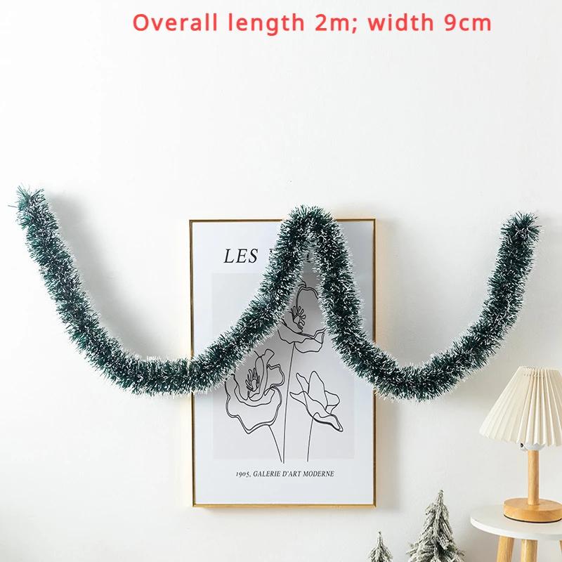 New 2 Meters Christmas Kindergarten Decoration Holiday Colorful Stripes Pulling Snowflake Edge Christmas Decorations for Home