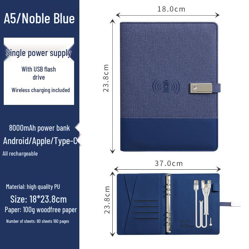 

Business Leather Patchwork Notebook Logo Thickened Notepad Gift Set
