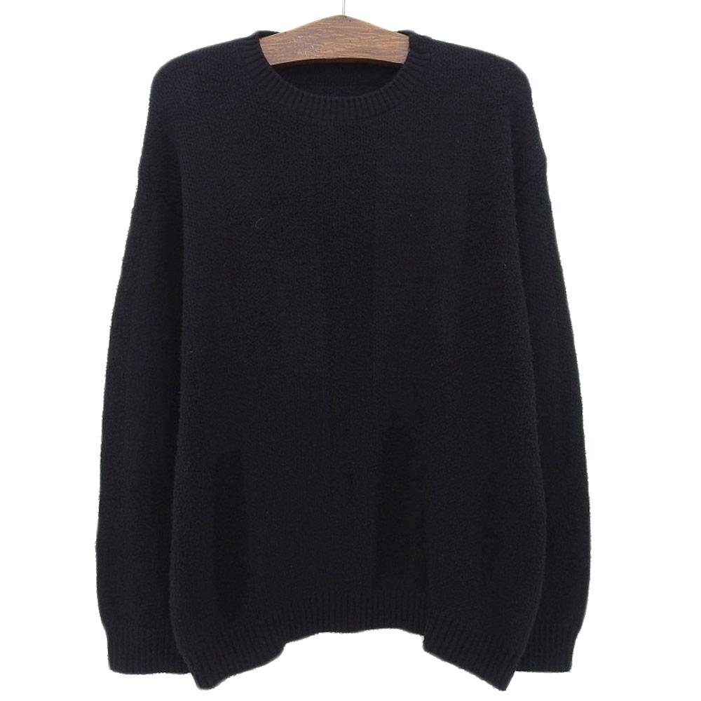 Y's Y's Y's Different Knit Docking Pullover Knit Tops Women's Black Size 2 YY-K75-680 Tops 2 blackUsed
