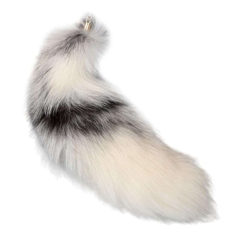 Futrzany Plecak Wiszące Dekoracje Ogon Lisa Breloczek Cosplay Futra Zabawka Urok Wisiorek