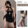 Sexy Retro Cheongsam Free Sex Underwear Women's Side Split Mesh Transparent Lace Large Size Uniform Temptation