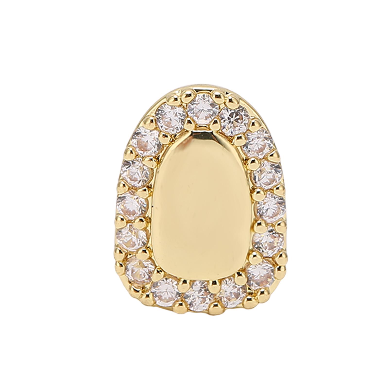 

Сияющий одинарный хип-хоп вставной зуб Хэллоуин фестиваль хип-хоп украшение зуба для мужчин женщин золото золотистый