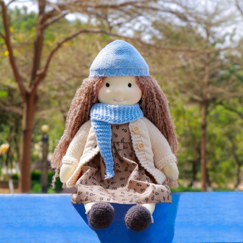 BlissfulPixie Waldorf Handmade Juliet Cute Plush Toy for Perfect for Kids Doll, Doll, 30cm, Soft, Girls,