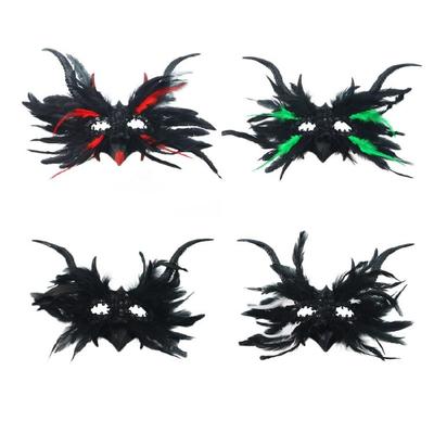 Pírková Vrána Maškarní Masky pro Ženy Dívky Benátské Masky Párty Večerní Plesové Masky Halloween Cosplay Kostýmy