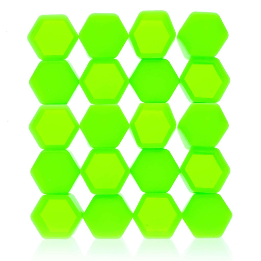19mm Green Silicone Bolt Caps - Universal Rim Caps Eptuning040