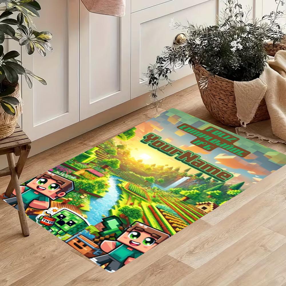 Minecraft Customize Your Name Kitchen Rug Runner Rug Laundry Mat Hallway Entryway The Best Gift Choice