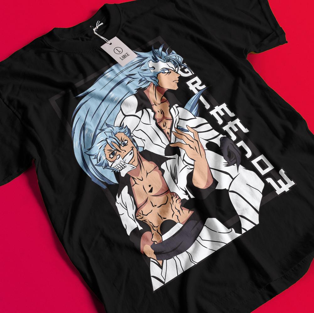 

Grimmjow Tshirt Bleach Anime T-Shirt Espada N 4 Shirt Ichigo Bankai Tee Aizen BB550 4XL