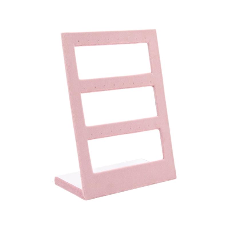 Pink Jewelry Display Props Elegant Jewelry Stand Velvets Fabric Material Jewelry Display Tray for Rings Earring Necklace