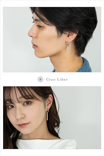 [Cisst Liber] Hawaiian Jewelry Hoop Earrings for Men and Women, Stick and Plate Style, Brand Name, Rust-Resistant, Always Wearable, Dangling, Surgical