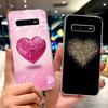 For Samsung Galaxy S10 S10e S10+ Case Luxury Love Heart Painted Cover Soft Slim Phone Case For Samsung S10 Plus S 10 S10e Fundas