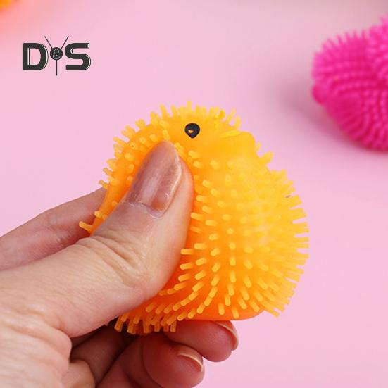 12Pcs LED Puffer Balls Easter Eggs Glowing Toys for Kids Light Up Squeeze Sensory Ball Fidget Toys Easter Egg Fillers Party Favors Easter Basket