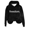 Women's Hooded Long Sleeve Printed Flannel Top Hooded Sweatshirt