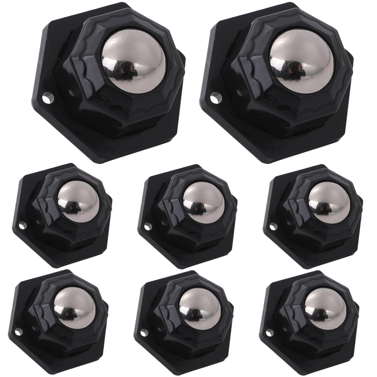 

Шариковые ролики Rubonarie для перемещения мебели, самоклеящиеся, набор из 8 штук, шарики из нержавеющей стали (черный)