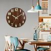 12 Inch Luminous Wall Clock Wood Silent Light in Dark Night Nordic Fashion Wall Clock Non Ticking Clock with Night Light