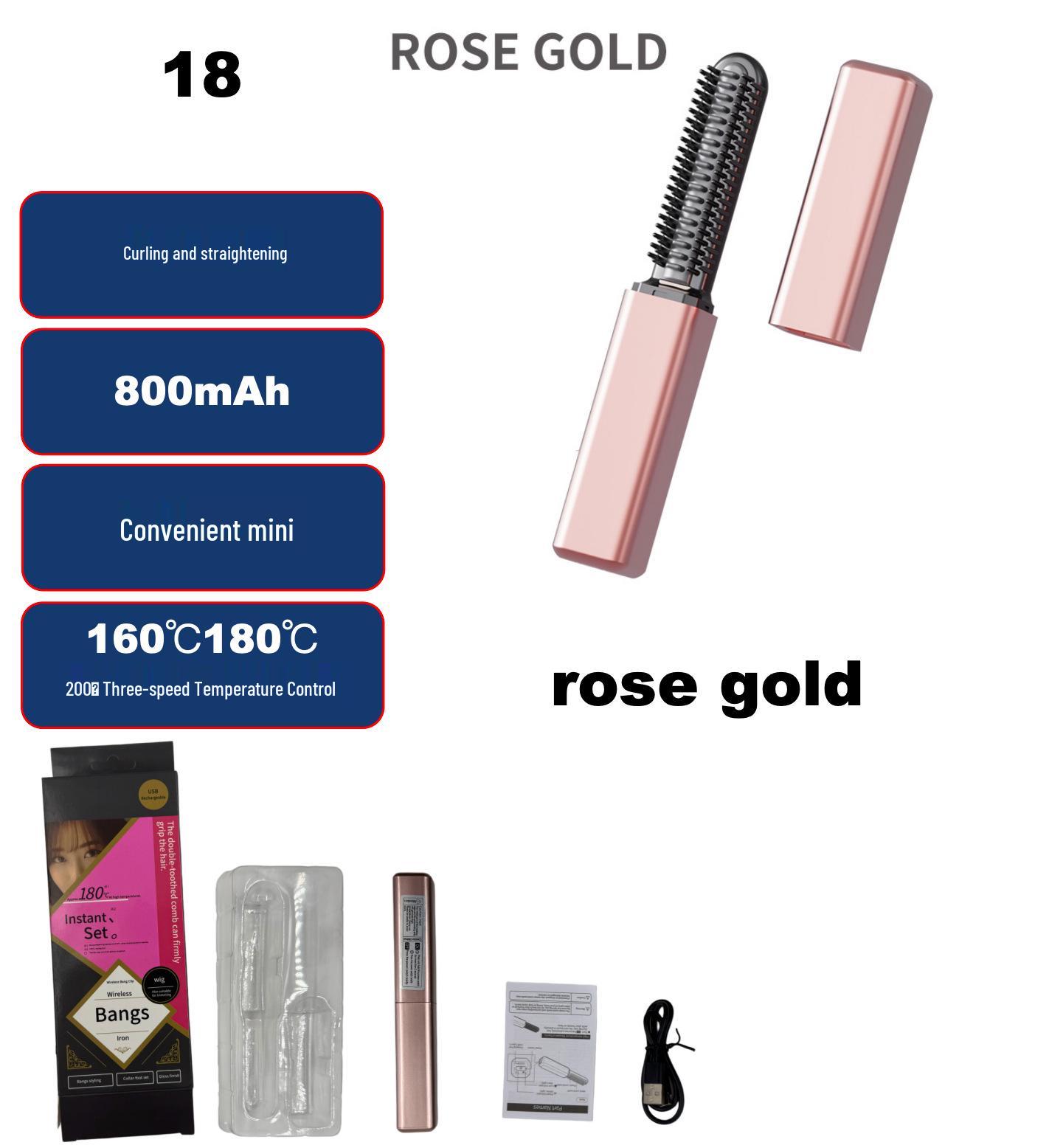 Wireless Dual-Use Hair Comb & Straightener: New Hot-Selling Straight & Curl Styling Tool