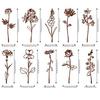 1/10Pcs Patina Finish Outdoor Decor Rustic Metal Garden Stake With Butterfly Flower Design For Garden Patio Balcony Flower Pot