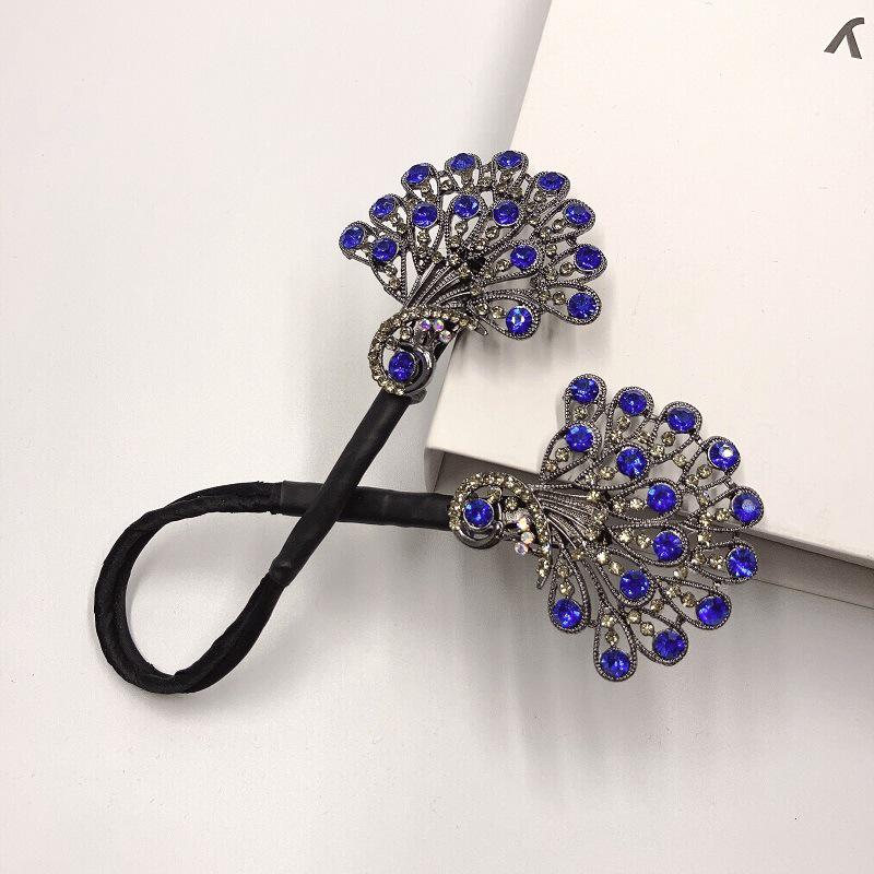 

Корейский инструмент для создания сказочной прически: Набор плойки и аксессуаров для волос «Павлин» королевский синий