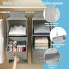 2Pcs 3 Tier Hanging Closet Organizer Foldable Wardrobe Tiered Shelves with Drawer Mesh Pocket Miscellaneous Luggage Storage Bag