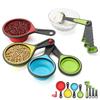 Colourful Collapsible Silicone Measuring Spoon Measuring Cup Set Baking Set of Four Silicone Measuring Spoons Kitchen 4PC