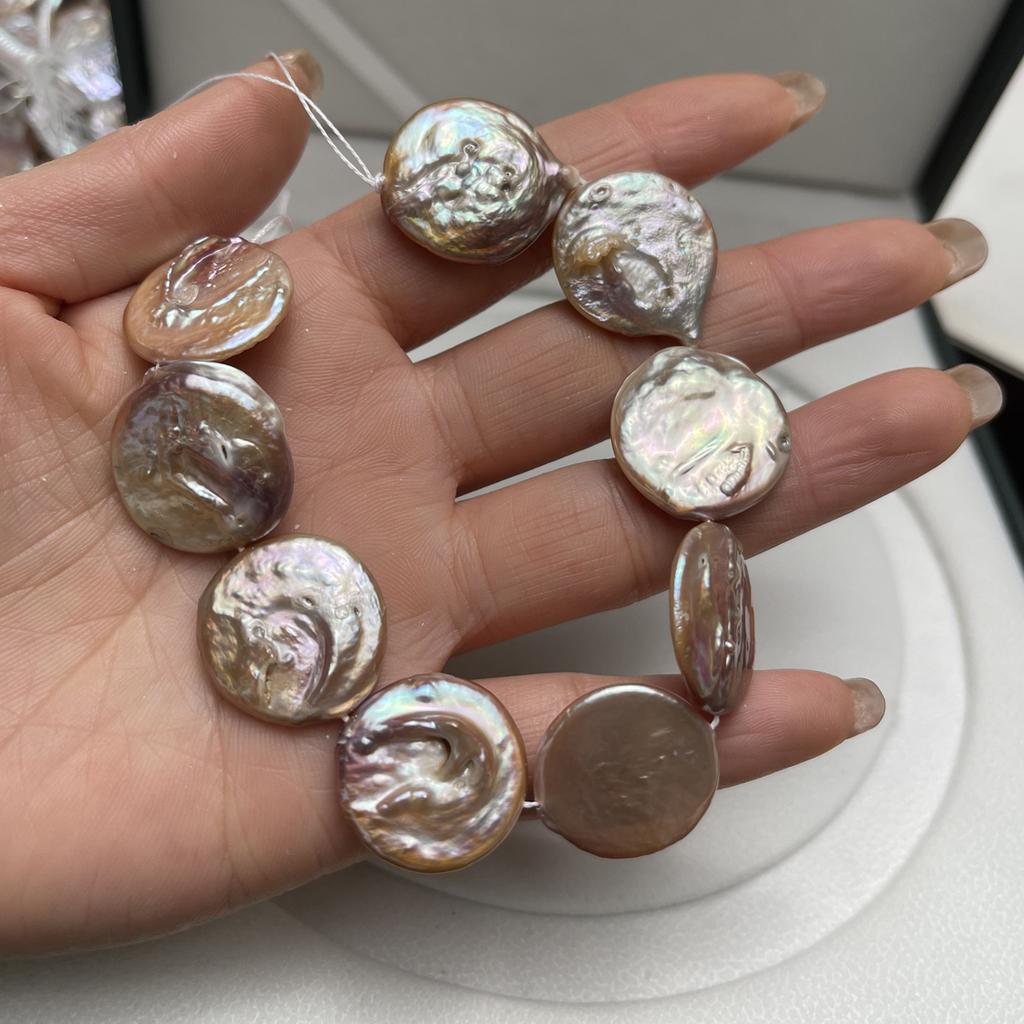 DIY Jewelry Accesorry Round Baroque Pearl 20mm For Jewelry Making DIY Necklace Earrings Bracelet Accessory Length 18cm