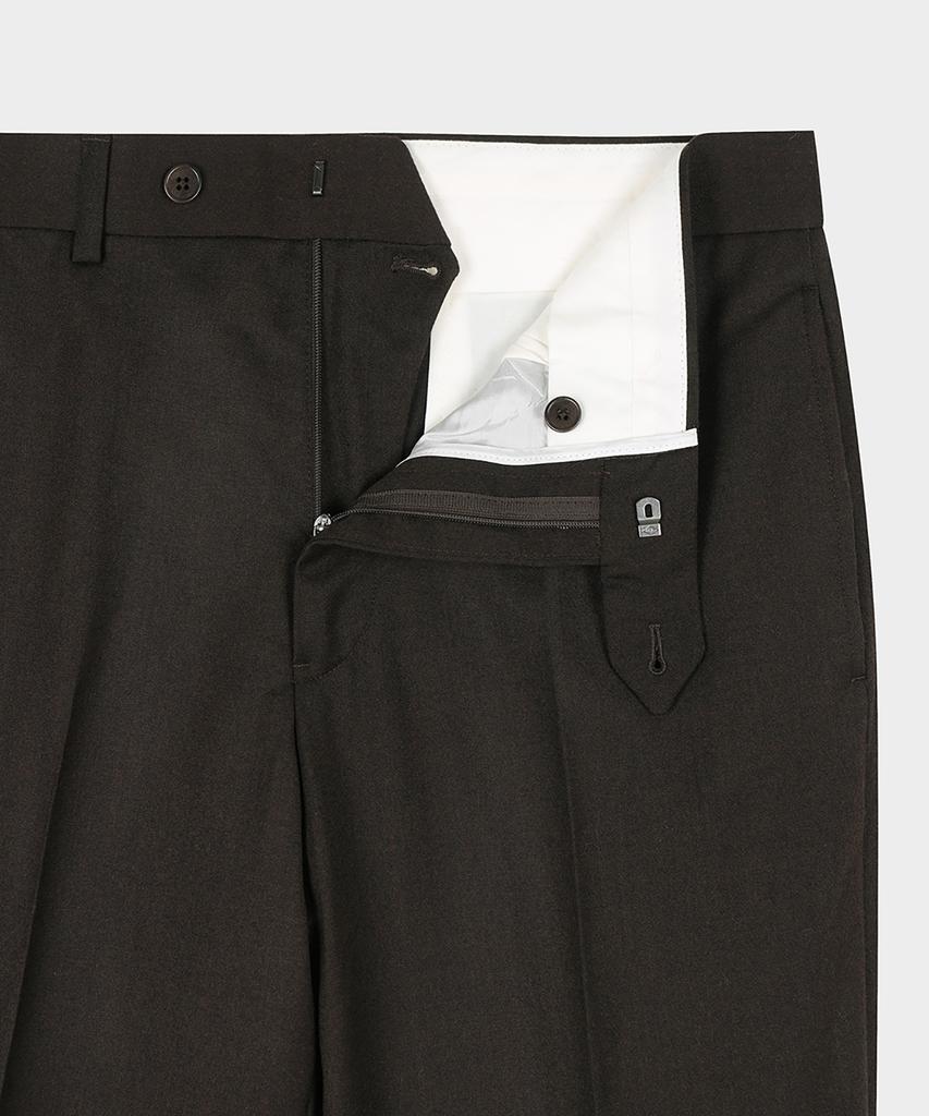 BROOKS BROTHERS Classic Fit Flannel Trousers (Brown) (Bbptmf54554Ef)