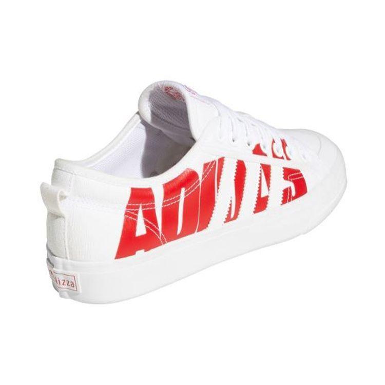 Adidas Originals Nizza Trefoil Casual Slip-Resistant Lightweight Low-Top Skate Shoes Women Sneakers White Red FX8345