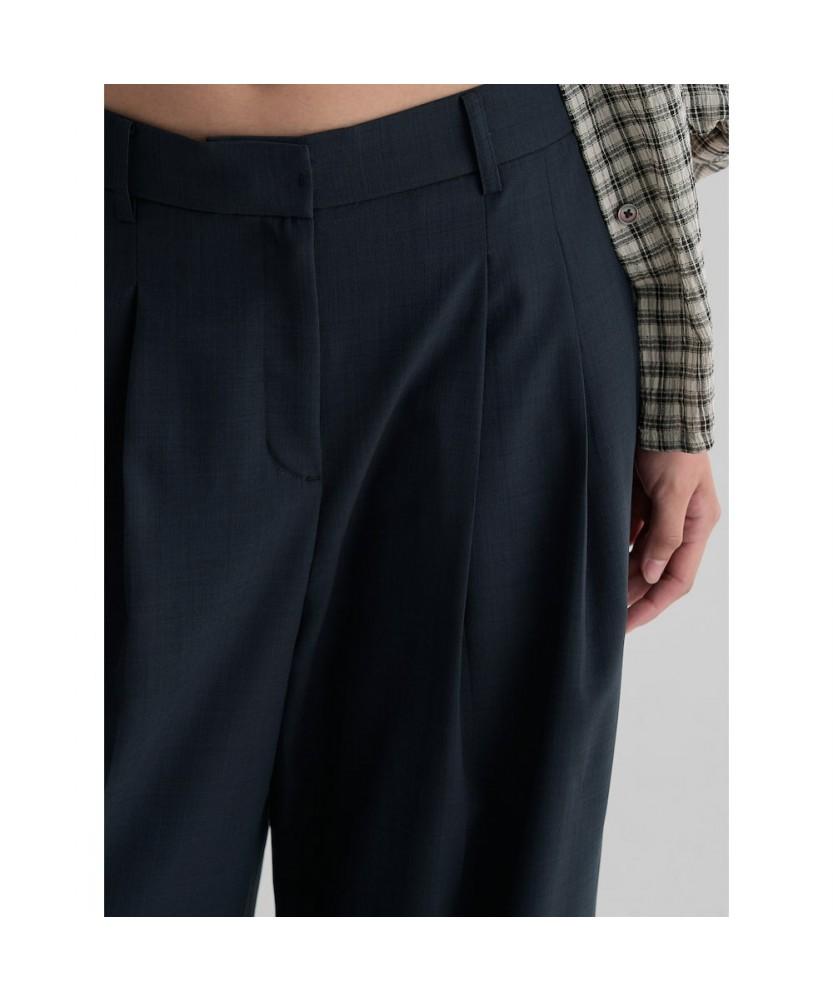 8SECONDS Summer Double-Pleat Wide Slacks Ash