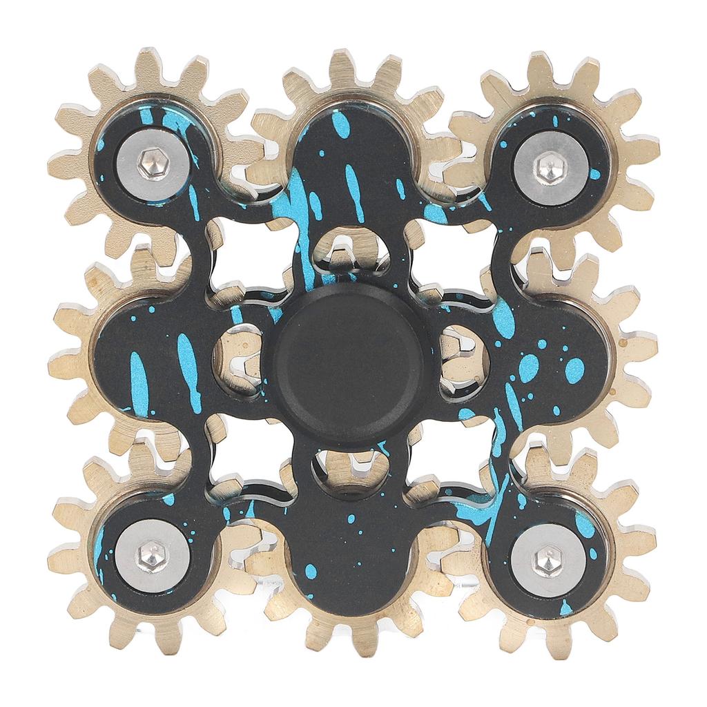 Metal Gear Toy 9 Gears Fidget Hand Decompression Toy Stress Relieving Gear for ADHD Autism