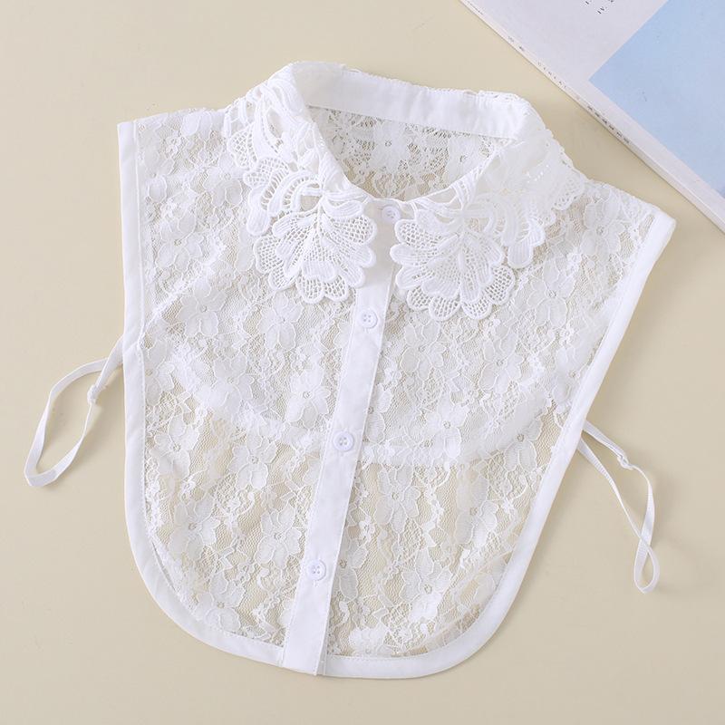 Lace Jacquard Collar Shirt Chiffon Sweet Style Versatile Sweater Collar Fake Collar Sweater B584