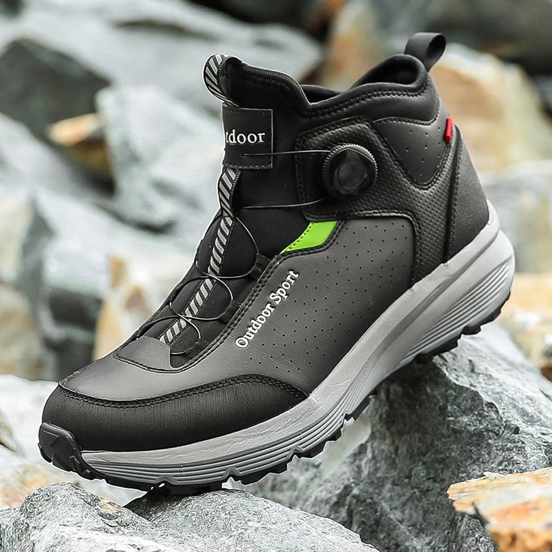 Fashion Ankle Boots Waterproof Hiking Shoes Leather Trekking Boots Outdoor Sneakers for Men Male Camping Hunting Mens Tactical