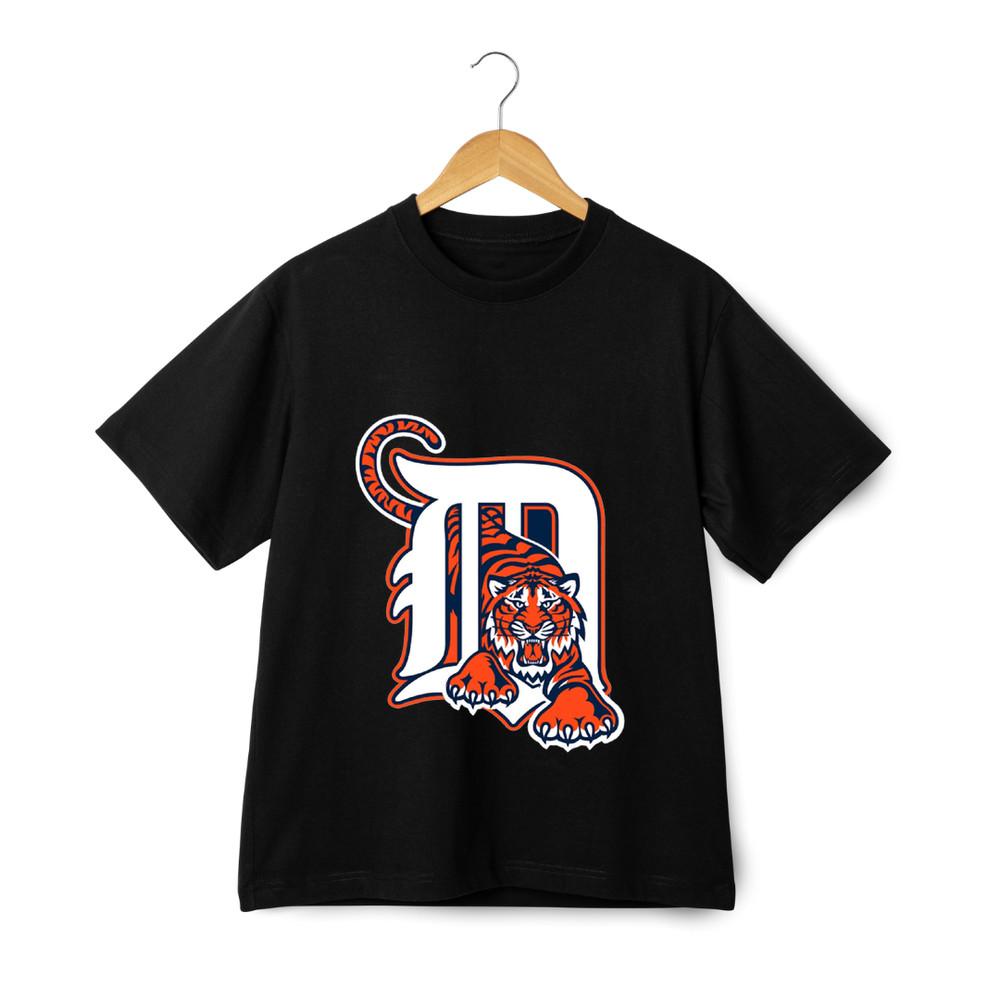 Detroit Tigers T-Shirt Vintage Style Sports Graphic Tee Baseball Streetwear