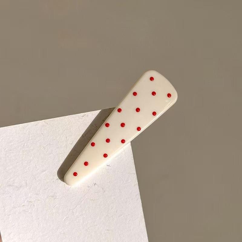 Charm spring color dot-shaped hair clips cream color triangle-patterned hair clips Girl's series hair clips sophisticated pointy bangs