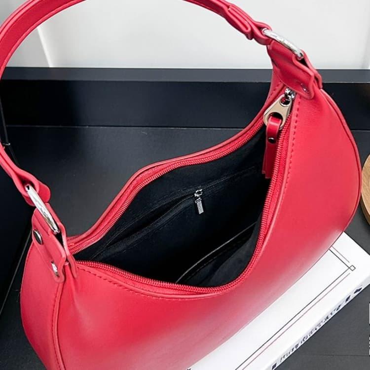 New Women's Shoulder Bag Portable Oblique Half-moon Bag