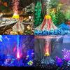 Aquarium Volcano Ornament Kit Mini Volcano with Air Stone Bubbler LED Spotlight
