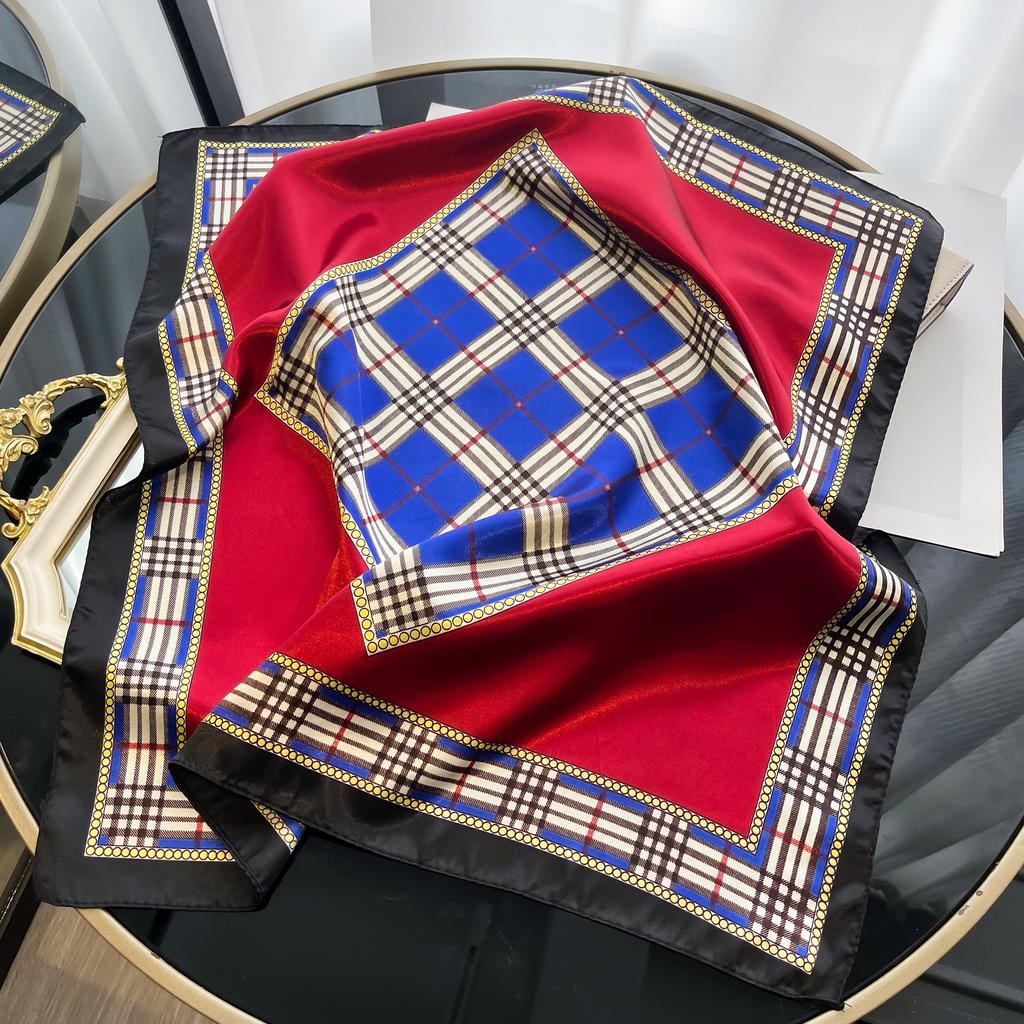 Beach Sunscreen Kerchief Luxury Design Square Scarves Women Popular 60X60CM Silk Hijab