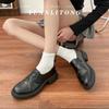Platform loafers women's 2025 spring and summer new retro shallow mouth small leather shoes women wear small height-increasing women's shoes