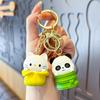 Red Panda Rabbit Resin Keychain - Cute Charm for Women's Bags