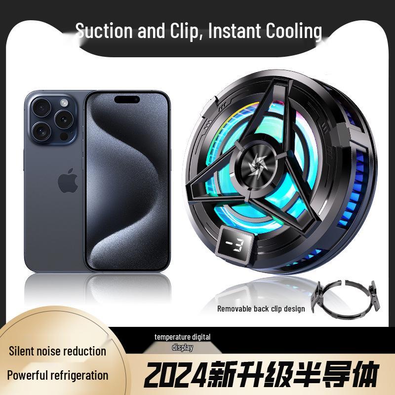 SL17 Gaming Phone Cooler: Semiconductor Suction Clip with Digital Display