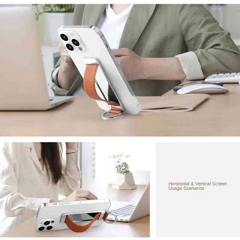 Universal Wrist Band Cell Phone Holder Push-pull Wrist Strap Holder Adhesive Buckle Mobile Phone Stand Desktop Phone Support