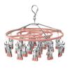 Stainless Steel 24 Clip Hanging Rack Lightweight Clothes Hanger Underwear Socks Clip  Bathroom