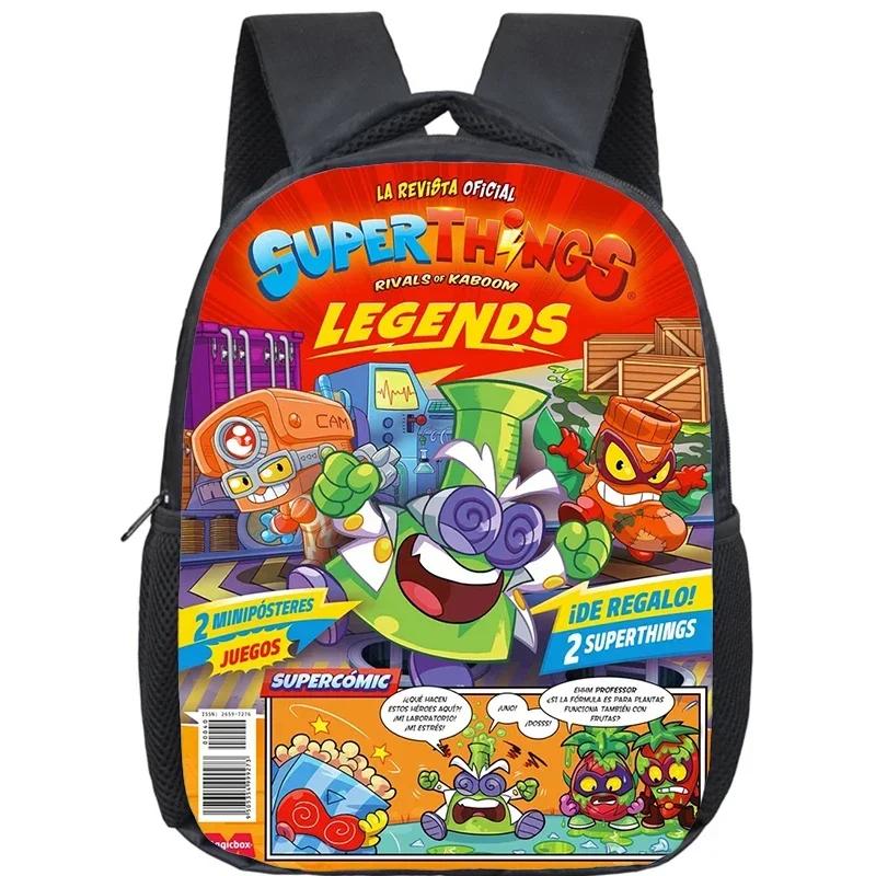 SuperThings Kindergarten Bags Funny Cartoon Backpack Waterproof Kids Bookbag SUPERTHINGS School Bag for Boys Girls Mochila