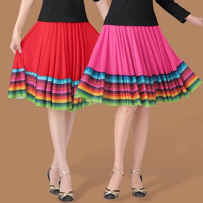 2026 Women's Mid-Aged & Elderly Ballroom Dance Skirt with Big Hem