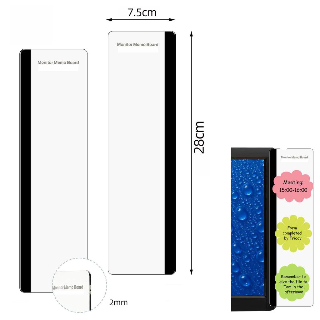 Computer Peripheral Frame Message Board Acrylic Office Note-taking Wonder Monitor Side Memo Note Board