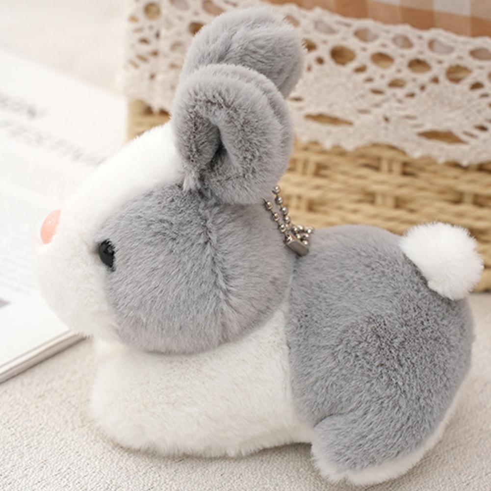 Cute Rabbit Plush Toys Bunny Stuffed Toys Bag Pendant Kids Girls Toy Birthday Gifts Mini Animal Plush Doll Keychain Key Ring